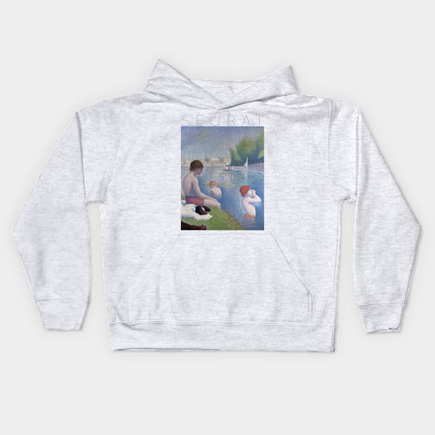 Georges Seurat - Bathers at Asnières Kids Hoodie by TwistedCity